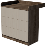 Patrik changing table in dark sonoma-white color