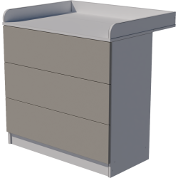 Patrik changing table in white and light gray Patrik changing table in white and light gray