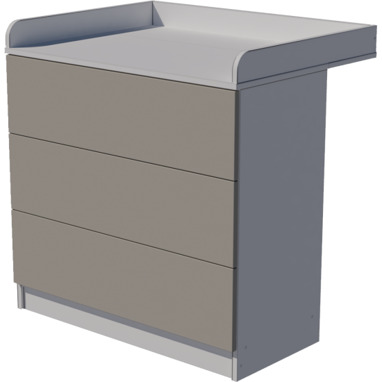Patrik changing table in white and light gray Patrik changing table in white and light gray