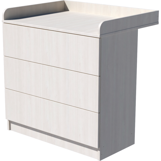 Patrik changing table  in white birch color Patrik changing table  in white birch color