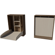 Wall-mounted changing table, dimensions: 66x83x84. Dark sonoma-birch color.