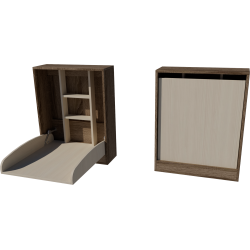 Wall-mounted changing table, dimensions: 66x83x84. Dark sonoma-birch color. Wall-mounted changing table, dimensions: 66x83x84. Dark sonoma-birch color.