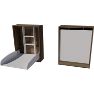 Wall-mounted changing table, dimensions: 66x83x84. Dark sonoma-white color.