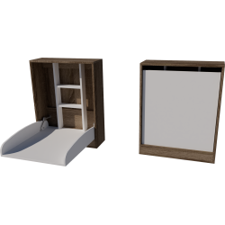 Wall-mounted changing table, dimensions: 66x83x84. Dark sonoma-white color. Wall-mounted changing table, dimensions: 66x83x84. Dark sonoma-white color.