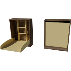 Wall-mounted changing table, dimensions: 66x83x84. Dark sonoma-vanilla color. Wall-mounted changing table, dimensions: 66x83x84. Dark sonoma-vanilla color.