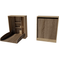 Wall-mounted changing table, dimensions: 66x83x84. Light sonoma-dark sonoma color. Wall-mounted changing table, dimensions: 66x83x84. Light sonoma-dark sonoma color.