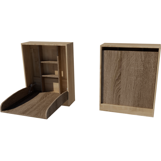 Wall-mounted changing table, dimensions: 66x83x84. Light sonoma-dark sonoma color. Wall-mounted changing table, dimensions: 66x83x84. Light sonoma-dark sonoma color.