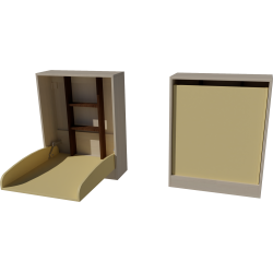 Wall-mounted changing table, dimensions: 66x83x84. Birch-vanilla-mocha color. Wall-mounted changing table, dimensions: 66x83x84. Birch-vanilla-mocha color.