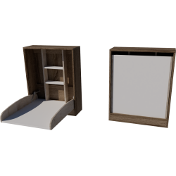 Wall-mounted changing table, dimensions: 66x83x84. Dark sonoma-white-desmond color.