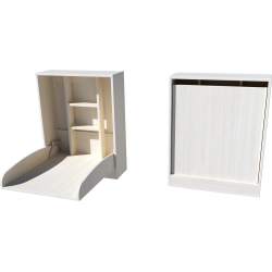 Wall-mounted changing table, dimensions: 66x83x84. Available in birch color. Wall-mounted changing table, dimensions: 66x83x84. Available in birch color.