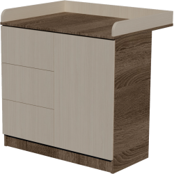 Peti changing table, size 90x40x85. Dark sonoma-birch color. Peti changing table, size 90x40x85. Dark sonoma-birch color.