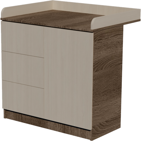 Peti changing table, size 90x40x85. Dark sonoma-birch color. Peti changing table, size 90x40x85. Dark sonoma-birch color.