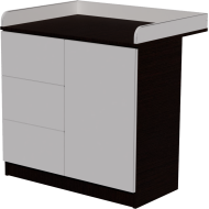 Peti changing table, size 90x40x85. Wenge-white color.