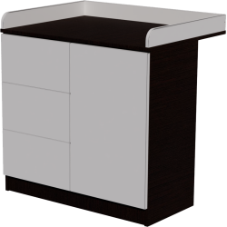 Peti changing table, size 90x40x85. Wenge-white color. Peti changing table, size 90x40x85. Wenge-white color.