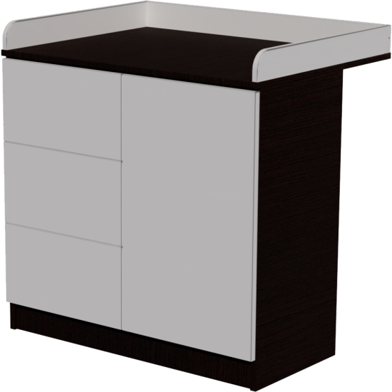 Peti changing table, size 90x40x85. Wenge-white color. Peti changing table, size 90x40x85. Wenge-white color.