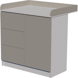 Peti changing table, size 90x40x85. White and gray. Peti changing table, size 90x40x85. White and gray.