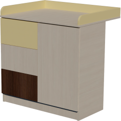 Peti changing table, size 90x40x85. Birch-vanilla-mocha color. Peti changing table, size 90x40x85. Birch-vanilla-mocha color.