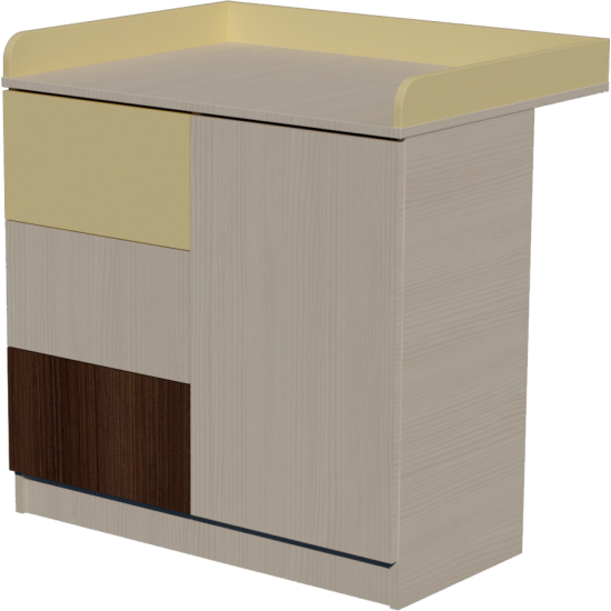 Peti changing table, size 90x40x85. Birch-vanilla-mocha color. Peti changing table, size 90x40x85. Birch-vanilla-mocha color.