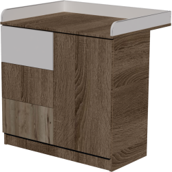 Peti changing table, size 90x40x85. Dark sonoma-white-desmond color. Peti changing table, size 90x40x85. Dark sonoma-white-desmond color.