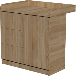 Peti changing table, size 90x40x85. Light sonoma color. Peti changing table, size 90x40x85. Light sonoma color.