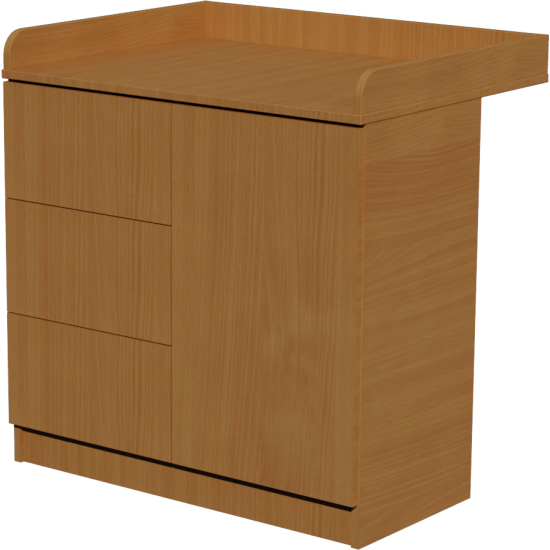 Peti changing table, size 90x40x85. Beech color. Peti changing table, size 90x40x85. Beech color.