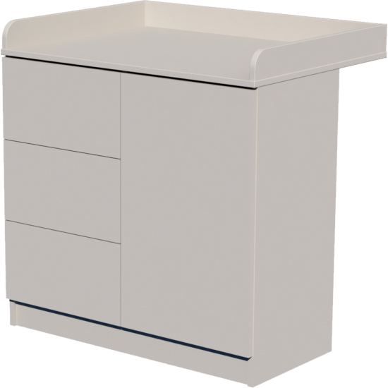 Peti changing table, size 90x40x85. Grey color. Peti changing table, size 90x40x85. Grey color.