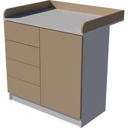 Tomi changing table, size 90x40x85. White-cappuccino color. Tomi changing table, size 90x40x85. White-cappuccino color.
