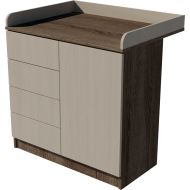 Tomi changing table, size 90x40x85. Dark sonoma-birch color.