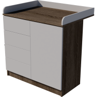Tomi changing table, size 90x40x85. Dark sonoma-white color. Tomi changing table, size 90x40x85. Dark sonoma-white color.