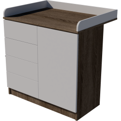 Tomi changing table, size 90x40x85. Dark sonoma-white color. Tomi changing table, size 90x40x85. Dark sonoma-white color.