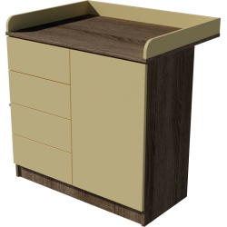 Tomi changing table, size 90x40x85. Dark sonoma-vanilla color. Tomi changing table, size 90x40x85. Dark sonoma-vanilla color.
