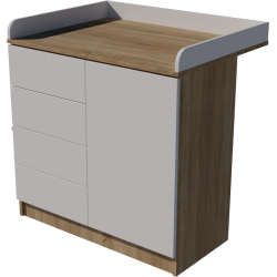 Tomi changing table, size 90x40x85. Light sonoma-white color. Tomi changing table, size 90x40x85. Light sonoma-white color.