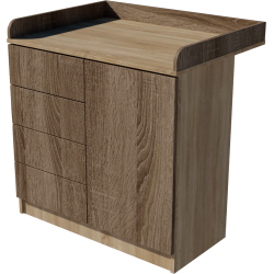 Tomi changing table, size 90x40x85. Light sonoma-dark sonoma color. Tomi changing table, size 90x40x85. Light sonoma-dark sonoma color.