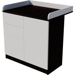 Tomi changing table, size 90x40x85. Wenge-white color. Tomi changing table, size 90x40x85. Wenge-white color.