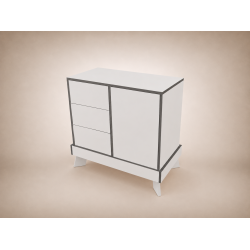 Tomi changing table in White, with anthracite edging