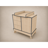 Tomi changing table in Sonoma, with anthracite edging