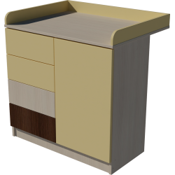 Tomi changing table, size 90x40x85. Birch-vanilla-mocha color Tomi changing table, size 90x40x85. Birch-vanilla-mocha color