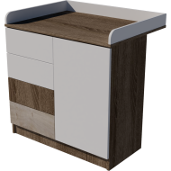 Tomi changing table, size 90x40x85. Dark sonoma-white-desmond color.