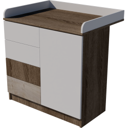 Tomi changing table, size 90x40x85. Dark sonoma-white-desmond color. Tomi changing table, size 90x40x85. Dark sonoma-white-desmond color.