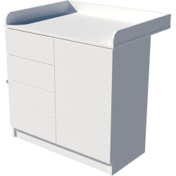 Tomi changing table, size 90x40x85. White color.
