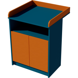 Zsófi changing table, size 70x40x85. Indigo and orange. Zsófi changing table, size 70x40x85. Indigo and orange.