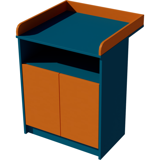 Zsófi changing table, size 70x40x85. Indigo and orange. Zsófi changing table, size 70x40x85. Indigo and orange.