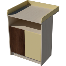 Zsófi changing table, size 70x40x85. Birch-vanilla-mocha color Zsófi changing table, size 70x40x85. Birch-vanilla-mocha color
