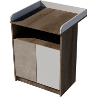 Zsófi changing table, size 70x40x85. Dark sonoma-white-desmond color.