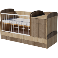 Ringatható Bogi combi cot 120x70 in light sonoma-dark sonoma