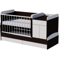 Ringatható Bogi combi cot 120x70 in white and wenge