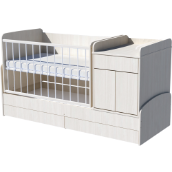 Ringatható Bogi combi cot 120x70 in white birch color Ringatható Bogi combi cot 120x70 in white birch color