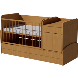 Rocking Bogi combi cot 120x70 in beech color Rocking Bogi combi cot 120x70 in beech color