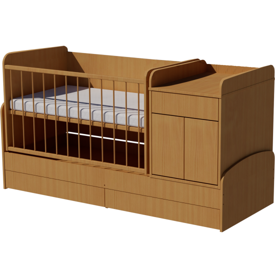Rocking Bogi combi cot 120x70 in beech color Rocking Bogi combi cot 120x70 in beech color