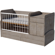 Ringatható Bogi combi cot 120x70 in silver oak color